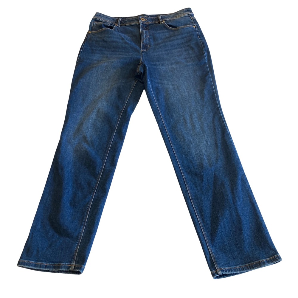 J. Jill Denim Jeans Womens 12R (32x30) High Rise Straight Leg Blue Medium Wash
